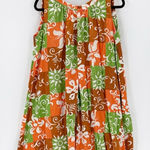 Handmade Vintage 70s  halter trapeze dress size XL tropical summer cotton Photo 0