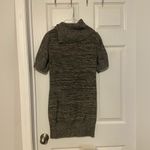 Leo & Nicole Leo Nicole Womens Cowlneck Sweater Dress Sz Medium Gray Hemline Shirt Sleeve GUC Photo 4