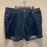 a.n.a  A new Approach Mid Rise Dark Wash Denim Jean Shorts Plus Size 20 Photo 1