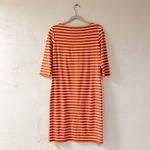 Saint James Tuckernuck Propriano Stripe Dress in Orange White Size 8 Photo 1