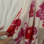 Amanda Uprichard White Floral Silk Off The Shoulder Dress Size Medium $275 Photo 3