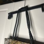 Vintage 1990s Tapestry Cat Tote Brown Photo 4