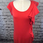 Ella Moss  Monaco‎ Ruffle Mini Dress Orange Red Photo 2