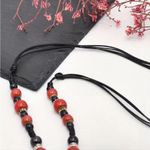 Bohemian Style Rust Color Heart Beads Ceramic‎ Adjustable Retro Design Necklace Black Photo 3