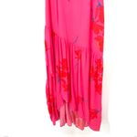 Free People She's A Waterfall Pink Floral VNeck Flutter Sleeve Wrap Maxi Dress Photo 6