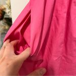 O.P.T. Pink Square Neck Puff Sleeve Cotton Barbie Pink Dress Size Large NWT Photo 2