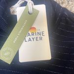 Marine layer  Lexi Rib Turtleneck Midi Dress in Navy Lurex Stripe Woman’s… Photo 4