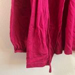 L.L.Bean Cardigan Pink Pleated Pin Tuck Tie Front Open Long Sleeves Sz L EUC Photo 7