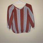 Lavender Field  Striped Blouse Size Medium Photo 3