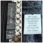 St. John  Women’s Dress Shift Pencil Tweed Button Front Pocket Black White Size 2 Photo 10