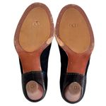 UGG  Black Suede and Leather Stacked Heel Sherpa Lined Chelsea Boots, Size 6 Photo 7