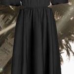 Especia x Sisterly Style Black Puff Sleeve Cutout Midi Dress Size Large Photo 1