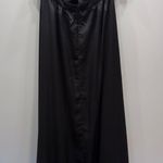 Mittoshop Black Satin Ruffle Top Open Back Strapless Cocktail Party Maxi Dress Photo 11