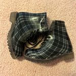 Dirty Laundry  plastic jelly plaid combat lace up boot 7 Photo 2