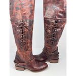 Union Of Angels Womens Boots Brown Leather Over The Knee Zip Lace Up Tall US 6 Photo 12