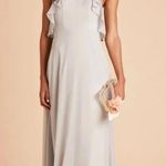 Birdy Grey  Jules Dress Dove Gray Chiffon Maxi Formal Bridesmaid Medium NWT Photo 1