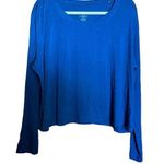 Posh Peanut Lounge Top Womens 2XL Blue Bamboo Blend Stretch Pajama Blouse Size 2X Photo 0