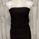 Missguided  Brown and gold dress Photo 0