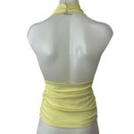 ZARA  Women's Yellow Halter Plunge V Neck Sleeveless Open Back Blouse Top Size M Photo 1