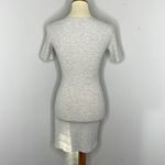 Reformation Jeans Gray Ribbed Mini Dress Shirt Dress Kendy Knit Dress Photo 2