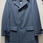 Vintage Classic Johnny Carson Lined Trench Coat Men's Size 36 R Blue Photo 0