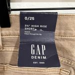 Gap  Denim Brown 3.5" High Rise Cheeky Shorts Size 0/25 New Photo 5
