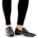 1. State  Black Leather ‘Flintia’ Silver Studded Convertible Flats, Size 7.5 Photo 0