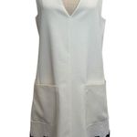 See By Chloe 40 US XS Crepe Mini Dress Jumper A-Line V-Neck Lace Hem Oversized Photo 0