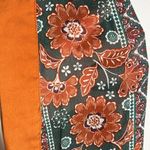 Xhilaration Bohemian Floral Festival Style Crepe Long Kimono Duster Sheer Orange Green Boho Photo 5