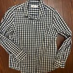 Vineyard Vines  womens gingham navy blue white long sleeve button up Photo 0