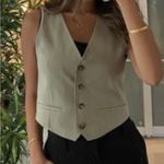 Topshop Beige Button-Up Vest Photo 13