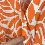 Rachel Zoe orange & white NWT faux wrap lightweight dress size small Photo 4