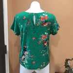 Lily White  green floral shirt Photo 3