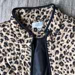Croft & Barrow  Women's L Full Zip Leopard Cheetah Animal Print Quilted Vest #132 Photo 3