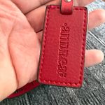 Andrea Red Faux Leather Tote Bag Snake Print Strap & Pouch – NWOT Photo 1