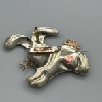 Vtg Bunny Rabbit Shaped Brooch Pendant 90's Hecho en Mexico Mixed Metal Jewelry Size 0 Photo 6