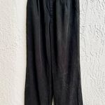 Reformation Mason High Waisted Pleated Wide Leg Trouser Pants Black Women's 0 Photo 3