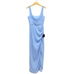 Lulus Glamorous Disposition Light Blue Ruched Maxi Dress size Small NWT Photo 2