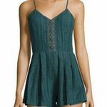 Moon River NWT  Green Lace Romper Photo 0