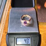 Rose De France Amethyst Marquise Cut Sterling Silver Ring Size 8 Photo 8