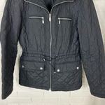 Michael Kors Michael Black Quilted Zip Front Puffer Jacket Size S Photo 3