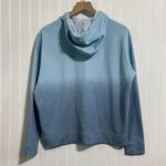 Nobull  Hoodie Sweatshirt Women's Medium Blue Ombre Dip Dye Pullover Logo Gym Photo 4