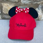Disney  Minnie Mouse Ears Red & Black snapback hat adult size Photo 0