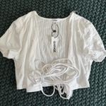 Garage  Cropped Tie Front T-Shirt Photo 0