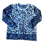 Vince Camuto  Cheetah Print Sweater Gray Crewneck Women’s Size Medium​ Black Photo 0
