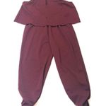 Love...Ady  Solid Halter Popover Jumpsuit burgundy XXL Photo 9