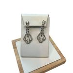 Crystal clear rhinestone drop earrings special occasion chandelier bridal prom e White Photo 0