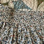 Madewell  white, blue, orange, and brown floral knee length skirt. Size S Photo 3