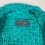 Wooden Ships  size small medium Teal Knit Cardigan open front loose knit Photo 2