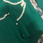 Baum und Pferdgarten ruffle asymmetrical cardigan, size small Green Photo 6